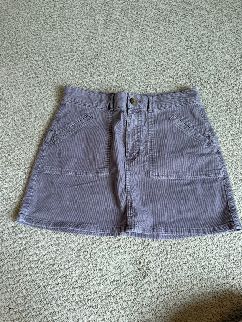 Casual A-Line Mini Skirt in Dusty Lavender